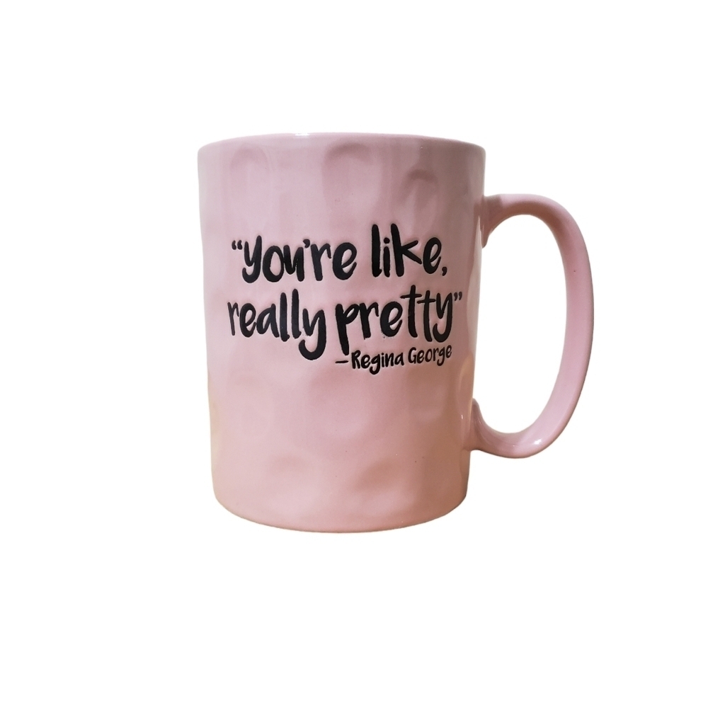 Pink Mean Girls Regina George "Young You're like really pretty" Mug - Picture 1 of 2